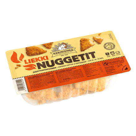 Kariniemen Kananpojan liekkinuggetit juustonmakuinen (6454)