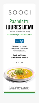 Kivikylän Sooci paahdettu juuresliemi (7505)
