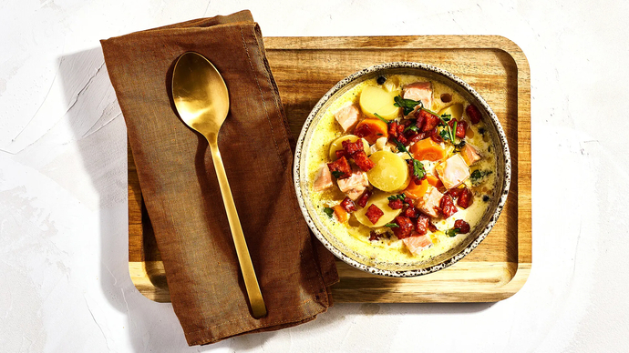 Surf & Turf lohikeitto