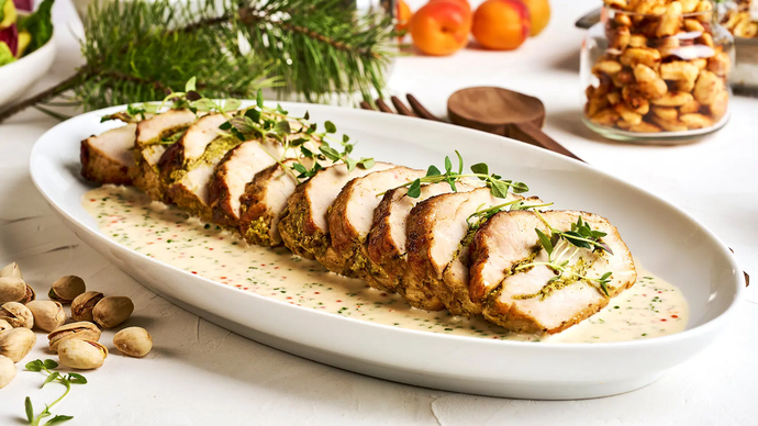 Täytetty porsaan ulkofilee