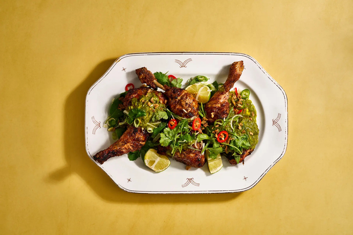 Paahdetut kanankoivet ja vihreää curryä