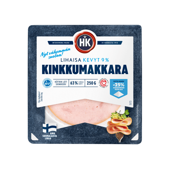 HK Lihaisa Kevyt kinkkumakkara 9% (5173)