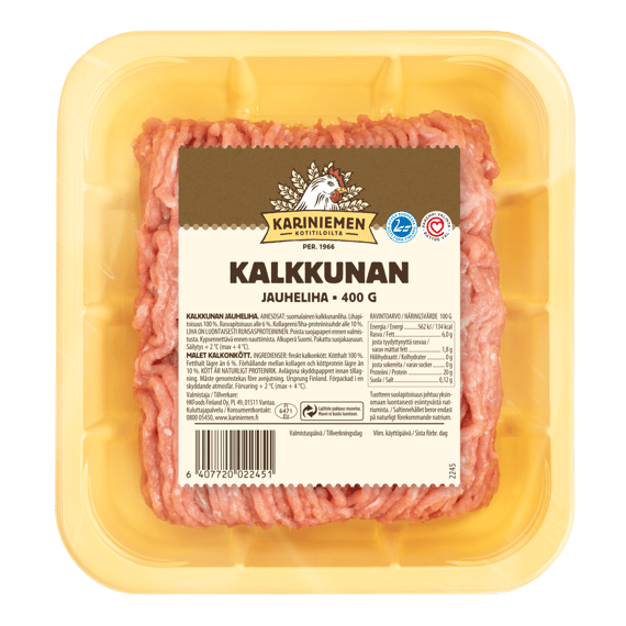 Kariniemen Kalkkunan jauheliha 400 g (2245)