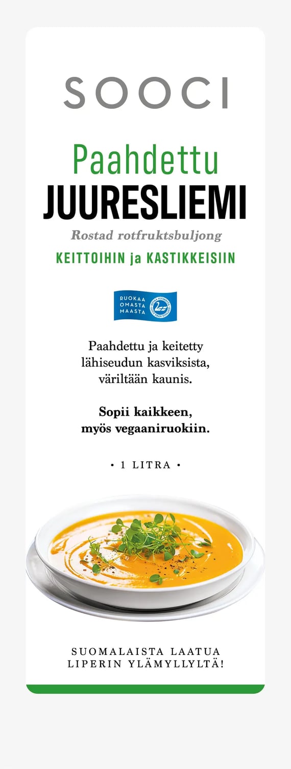 Kivikylän Sooci paahdettu juuresliemi (7505)