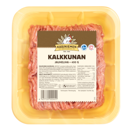 Kariniemen Kalkkunan jauheliha 400 g (2245)
