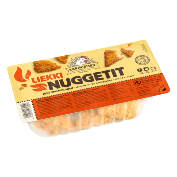 Kariniemen Kananpojan liekkinuggetit juustonmakuinen (6454)