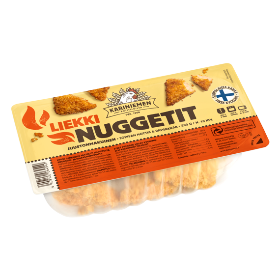 Kariniemen Kananpojan liekkinuggetit juustonmakuinen (6454)