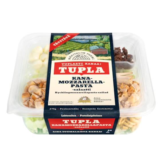 Mäkitalon Farmi Tupla Kana-mozzarella-pastasalaatti (7611)