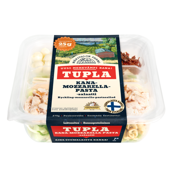 Mäkitalon Farmi Tupla Kana-mozzarella-pastasalaatti (7611)