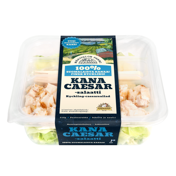 Mäkitalon Farmi Salaattiateria Kana-caesarsalaatti (7640)