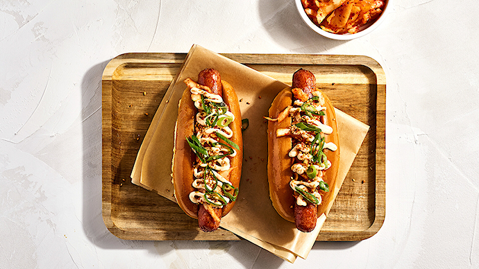 Kimchi makkara hotdog