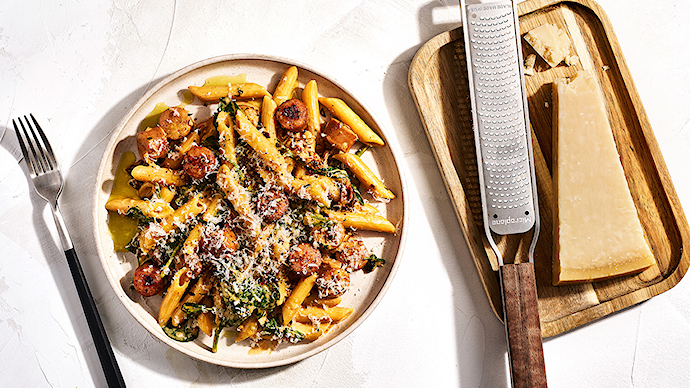 Tuscan bratwurst pasta