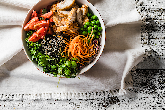Crispy chicken bowl