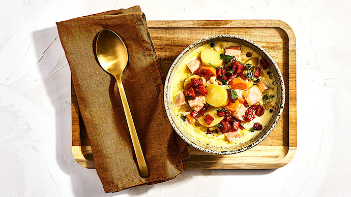 Surf & Turf lohikeitto