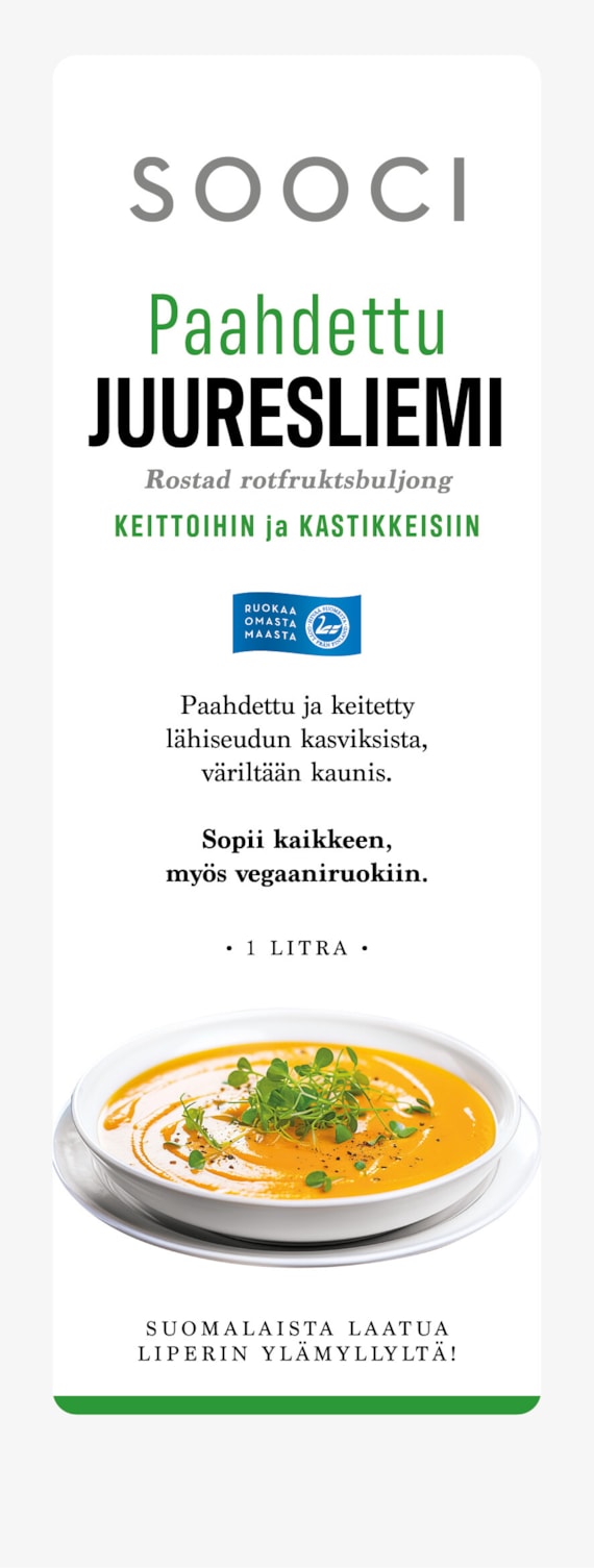 Kivikylän Sooci paahdettu juuresliemi (7505)